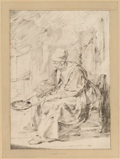 Mujer de los panqueques, 1768 de Johannes Kornlein