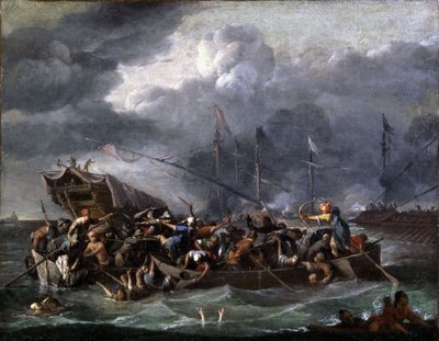 Batalla naval entre cristianos y turcos de Johannes Lingelbach