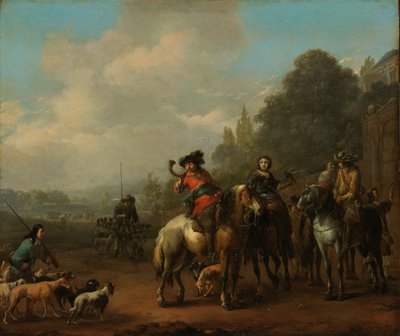 El regreso de la caza de Johannes Lingelbach