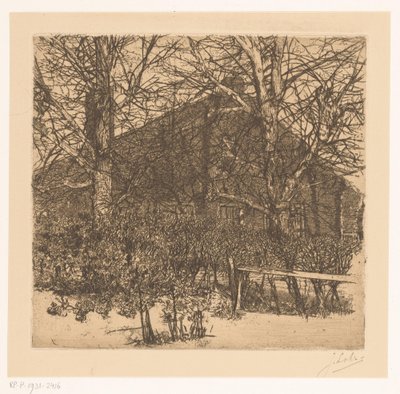 Árboles frente a la granja de Johannes Löhr