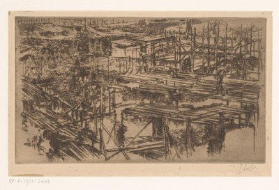 Foso de construcción con andamios de Johannes Löhr