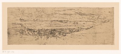 Paisaje en pendiente con pueblo de Johannes Löhr