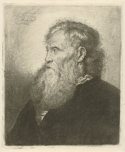 Retrato de un anciano con barba de Johannes Mock