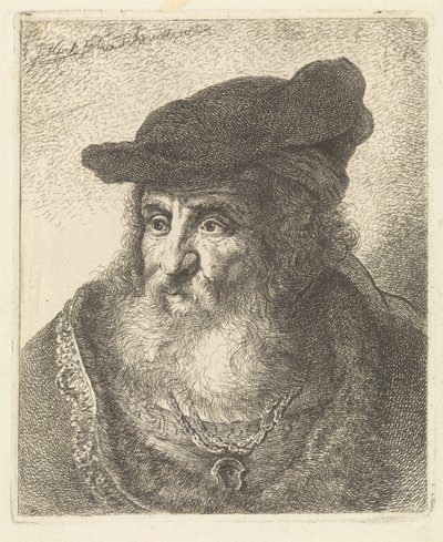 Retrato de un anciano con boina de Johannes Mock