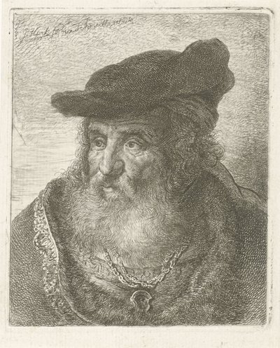 Retrato de un anciano con boina de Johannes Mock