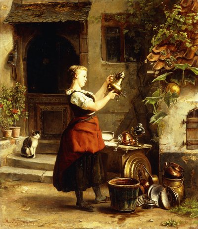 El espejo de la criada de cocina de Johannes Moeselagen