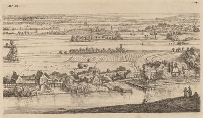 Pueblo junto a un Canal de Johannes Ruisscher