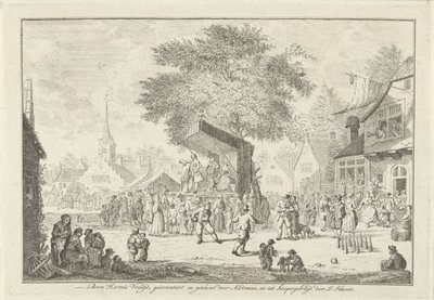 Feria del agricultor en el pueblo, hacia 1750 Farmer