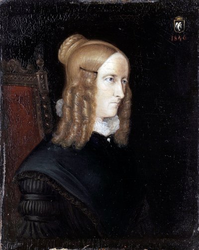 Retrato de Annette von Droste-Huelshoff de Johannes Sprick