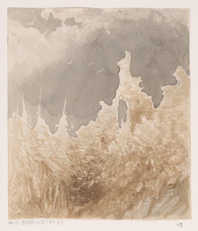 Ruina entre los árboles de Johannes Tavenraat (signed by artist)