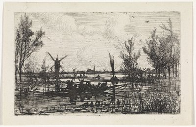 Paisaje holandés de Johannes Tavenraat