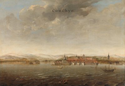 Vista de Cochin en la costa Malabar de la India
Vista de Cochin en la costa Malabar de la India
Couchyn (título en el objeto) de Johannes Vinckboons (attributed to)