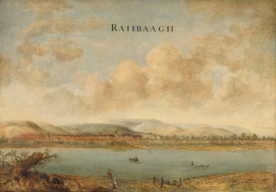 Vista de la ciudad de Raiebaagh en Visiapoer, India de Johannes Vinckboons (attributed to)