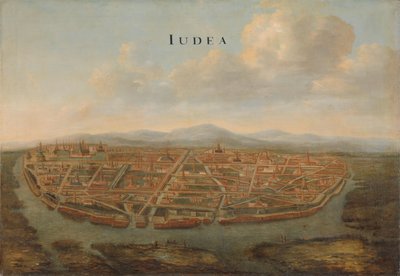 Vista de Judea, la capital de Siam, c.1662-3 de Johannes Vinckeboons