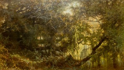 Alemán: Der Teich in Osterbeek El estanque de Oosterbeek de Johannes Warnardus Bilders