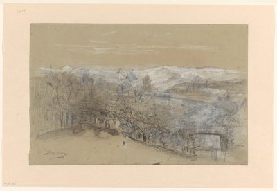 Vista de la montaña Zandberg cerca de Elswout en Bloemendaal de Johannes Warnardus Bilders