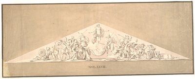 Resurrección de Cristo. Boceto para un relieve desaparecido en la Iglesia de Mármol de Johannes Wiedewelt