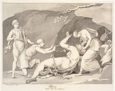 Silenus / Virgilio. Bucolia Ecloga 6. de Johannes Wiedewelt