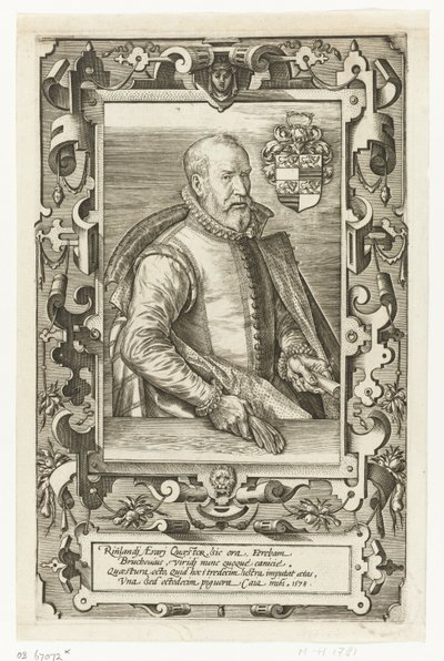 Retrato de Jan van Brouckhoven, mayordomo de Renania de Johannes Wierix (attributed to)