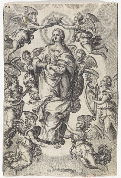 Asunción de María de Johannes Wierix