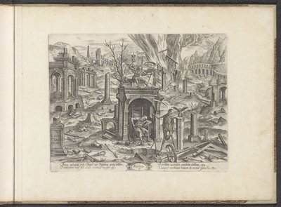 De los 80 años a la muerte, la ruina
5. Ruyne (título en el objeto)
Seis edades del hombre / seis órdenes de construcción (título de la serie)
Theatrum Vitæ Humanæ (título de la serie) de Johannes Wierix