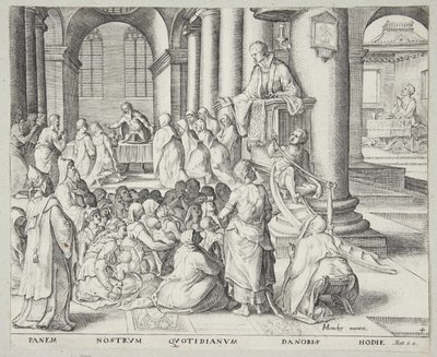 El sermón en la iglesia de Johannes Wierix