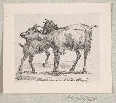 Una cabra con su cabrito de Johannes Wilhelm Zillen