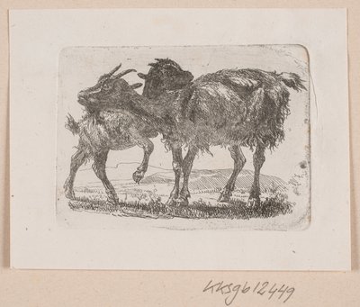 Una cabra con su cabrito de Johannes Wilhelm Zillen