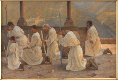Oración por la lluvia. Procesión en los Apeninos de Johannes Wilhjelm