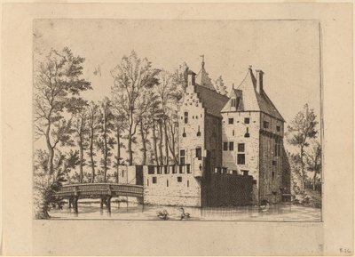 Castillo con Puente Elevador de Johannes and Lucas van Doetechum after Master of the Small Landscapes