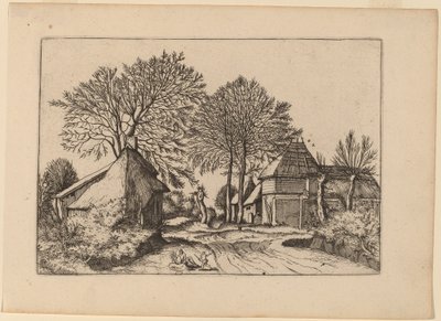 Camino con Granero y Cabañas de Johannes and Lucas van Doetechum after Master of the Small Landscapes