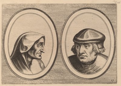 "Aerdighe Kniertje" y "Onbekommerde Klaes" de Johannes and Lucas van Doetechum after Pieter Bruegel the Elder