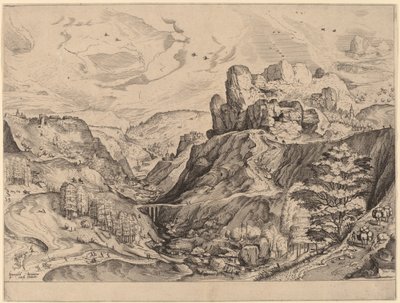 Paisaje alpino de Johannes and Lucas van Doetechum after Pieter Bruegel the Elder