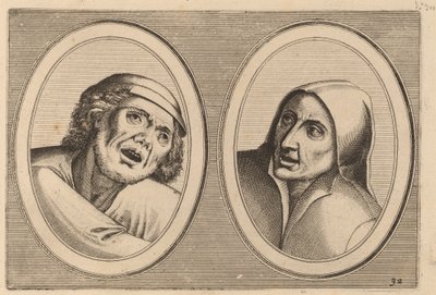 "Harme Snap-op" y "Keursje-sonder-naed" de Johannes and Lucas van Doetechum after Pieter Bruegel the Elder