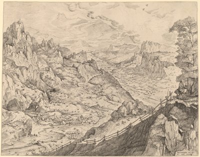 Gran Paisaje Alpino de Johannes and Lucas van Doetechum after Pieter Bruegel the Elder