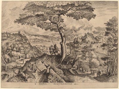 Milites Requiescentes (Soldados en descanso) de Johannes and Lucas van Doetechum after Pieter Bruegel the Elder