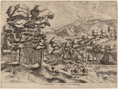 Mercado rústico de Johannes and Lucas van Doetechum after Pieter Bruegel the Elder