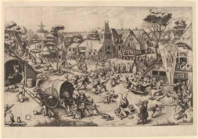 El festival de San Jorge de Johannes and Lucas van Doetechum after Pieter Bruegel the Elder