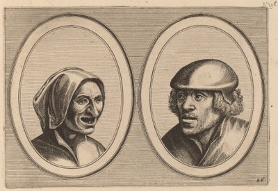 "Vrouw Verneem-al" y "Hans de Pluym-strijcker" de Johannes and Lucas van Doetechum after Pieter Bruegel the Elder