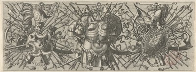 Dos almohadillas para el pecho Panoplia sev armamentarium… (título de la serie) de Johannes of Lucas van Doetechum