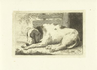 perro durmiendo de Johannes van Cuylenburgh