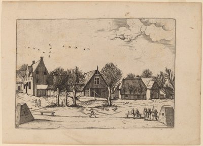 Aldea rural de Johannes van Doetechum, the Elder and Lucas