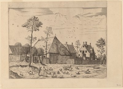 Cobertizo con cabaña de Johannes van Doetechum, the Elder and Lucas