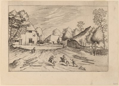 La posada del cisne con granjas de Johannes van Doetechum, the Elder and Lucas