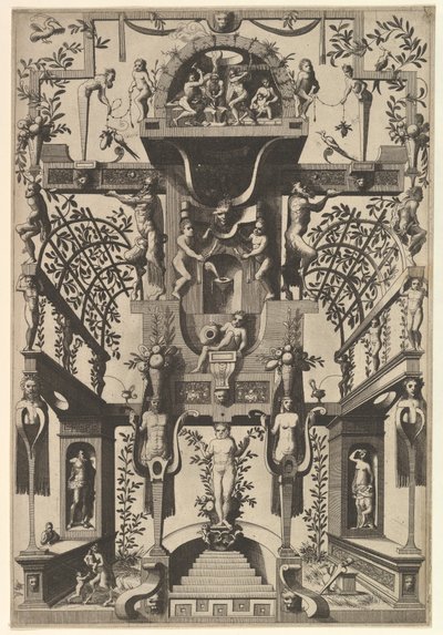 Decoración Grotesca Moderna, 1557 de Johannes van Doetecum I