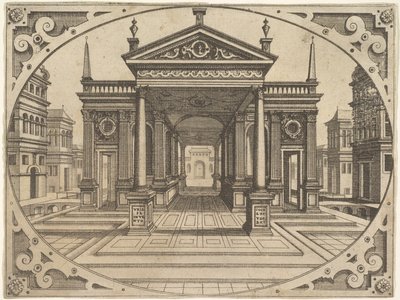Placa de Scenographiae, ca. 1560 de Johannes van Doetecum I