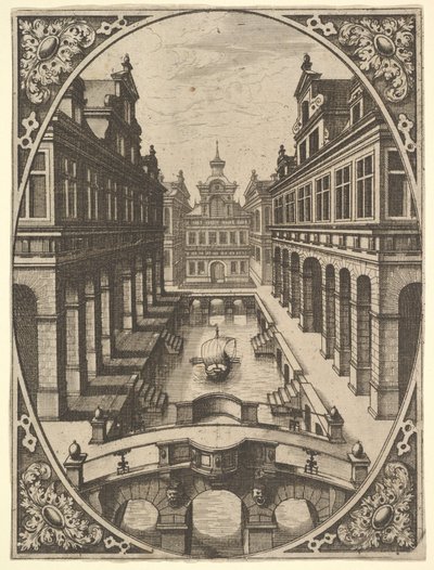 Placa de Scenographiae de Johannes van Doetecum I