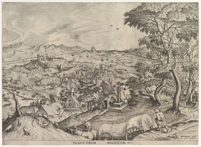 El Carro Belga Plaustrum Belgicum de Los Grandes Paisajes de Johannes van Doetecum I