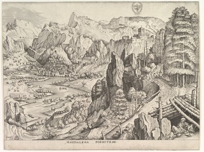 La Magdalena penitente Magdalena Poenitens de Los grandes paisajes, ca. 1555-56 de Johannes van Doetecum I