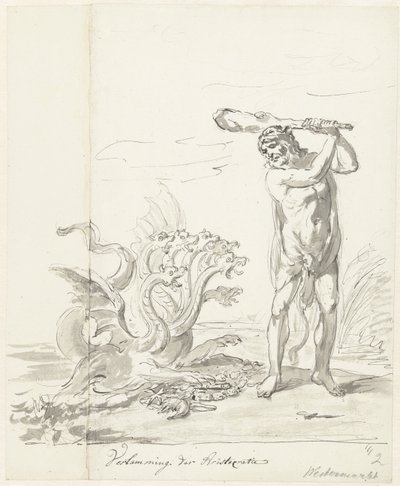 Destrucción de la aristocracia, decoración en Westermarkt, 1795 Parálisis de la aristocracia (título sobre objeto) de Johannes van Dregt (rejected attribution)